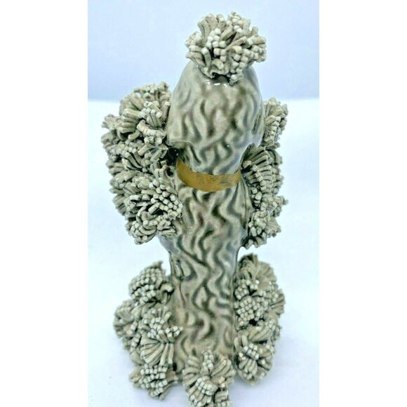 Vintage Ceramic Spaghetti Standard Poodle Figurine Begging for a Treat MCM - Picture 5 of 12